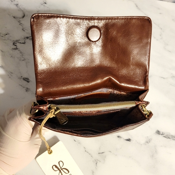 NWT HOBO 'Jetty' Brown Leather Crossbody/Shoulder/Clutch Bag - Picture 3 of 9